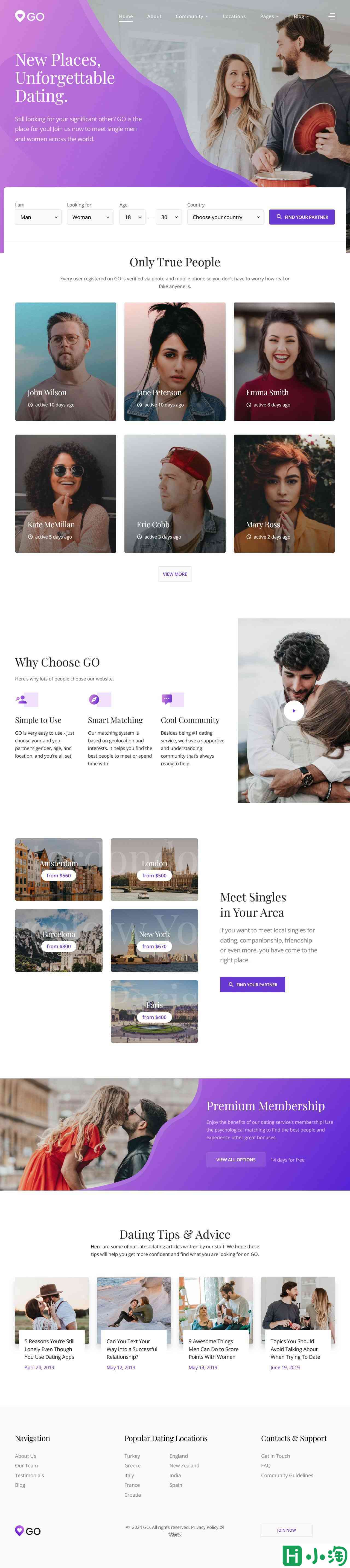 高端在线婚恋交友平台网站模板-PC预览